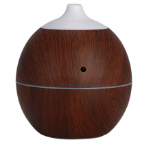 Umidificator SIKS® cu ultrasunete, difuzor aroma, mini aparat portabil pentru casa, birou, forma rotunda, lumini led, lemn inchi Umidificator SIKS® cu ultrasunete, difuzor aroma, mini aparat portabil pentru casa, birou, forma rotunda, lumini led, lemn inchi