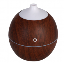 Umidificator SIKS® cu ultrasunete, difuzor aroma, mini aparat portabil pentru casa, birou, forma rotunda, lumini led, lemn inchi Umidificator SIKS® cu ultrasunete, difuzor aroma, mini aparat portabil pentru casa, birou, forma rotunda, lumini led, lemn inchi
