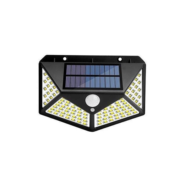 Lampa solara SIKS® cu 100 de leduri, pentru exterior, montare perete