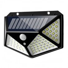 Lampa solara SIKS® cu 100 de leduri, pentru exterior, montare perete