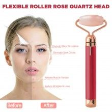 Rola masaj facial SIKS® diminuare riduri, portabil, rosu