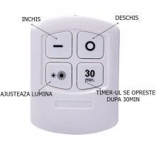 Corp iluminat SIKS® cu led, timer automat 30 min, telecomanda, alb Corp iluminat SIKS® cu led, timer automat 30 min, telecomanda, alb
