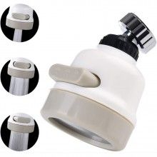 Cap de robinet ultra flexibil SIKS® pentru baterie chiuveta, cu 3 pulverizatoare, alb/bej
