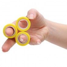 Set jucarie antistres SIKS® 3 inele magnetice cu actiune calmanta, elimina stresul, potrivit pentru copii si adulti, galben Set jucarie antistres SIKS® 3 inele magnetice cu actiune calmanta, elimina stresul, potrivit pentru copii si adulti, galben
