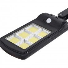 Lampa solara SIKS® cu inductie, 6x LED COB, montare pe perete, cu telecomanda, negru