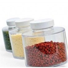 Set SIKS® recipiente pentru condimente, 12 piese transparente cu capac, plastic