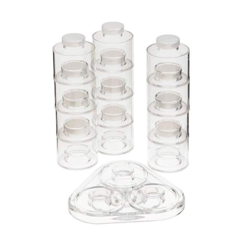 Set SIKS® recipiente pentru condimente, 12 piese transparente cu capac, plastic Set SIKS® recipiente pentru condimente, 12 piese transparente cu capac, plastic