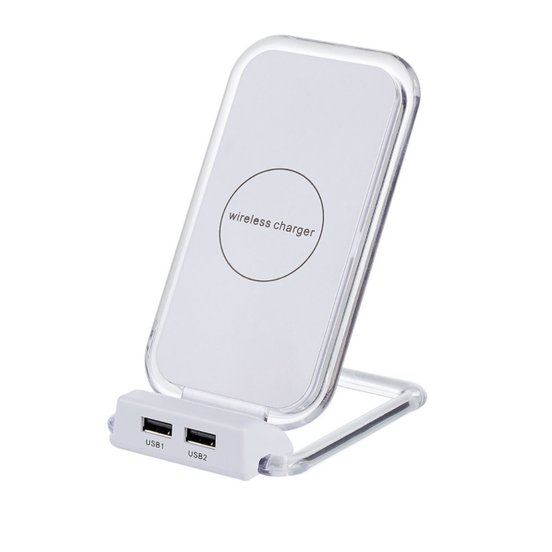 Incarcator SIKS® Wireless si Suport de Birou OJD-16 cu 2 Porturi USB si 3 Bobine, Alb Incarcator SIKS® Wireless si Suport de Birou OJD-16 cu 2 Porturi USB si 3 Bobine, Alb