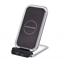 Incarcator SIKS® Wireless si Suport de Birou OJD-16 cu 2 Porturi USB si 3 Bobine, Negru