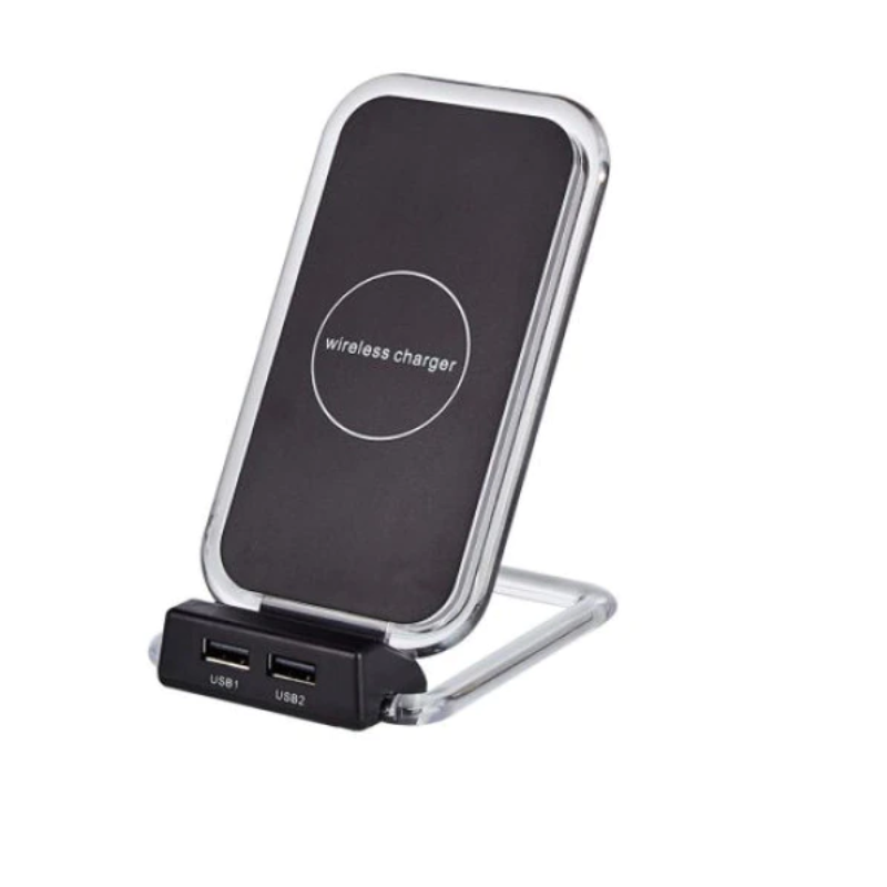 Incarcator SIKS® Wireless si Suport de Birou OJD-16 cu 2 Porturi USB si 3 Bobine, Negru Incarcator SIKS® Wireless si Suport de Birou OJD-16 cu 2 Porturi USB si 3 Bobine, Negru