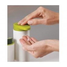 Organizator chiuveta SIKS® pentru bucatarie sau baie, dispenser detergent, suport burete, alb/verde