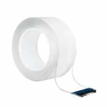 Banda SIKS® dublu adeziva, reutilizabila dupa spalare, transparent, 5m Banda SIKS® dublu adeziva, reutilizabila dupa spalare, transparent, 5m