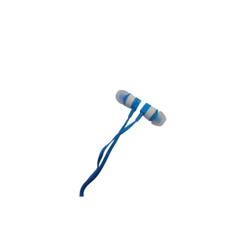 Casti audio SIKS® stereo, cu fir 1m, mini jack, alb-albastru Casti audio SIKS® stereo, cu fir 1m, mini jack, alb-albastru