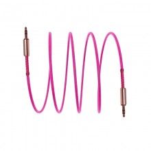 Cablu Audio SIKS®, mufa Jack 3.5 mm, transmisie rapida, compatibilitate multipla, roz
