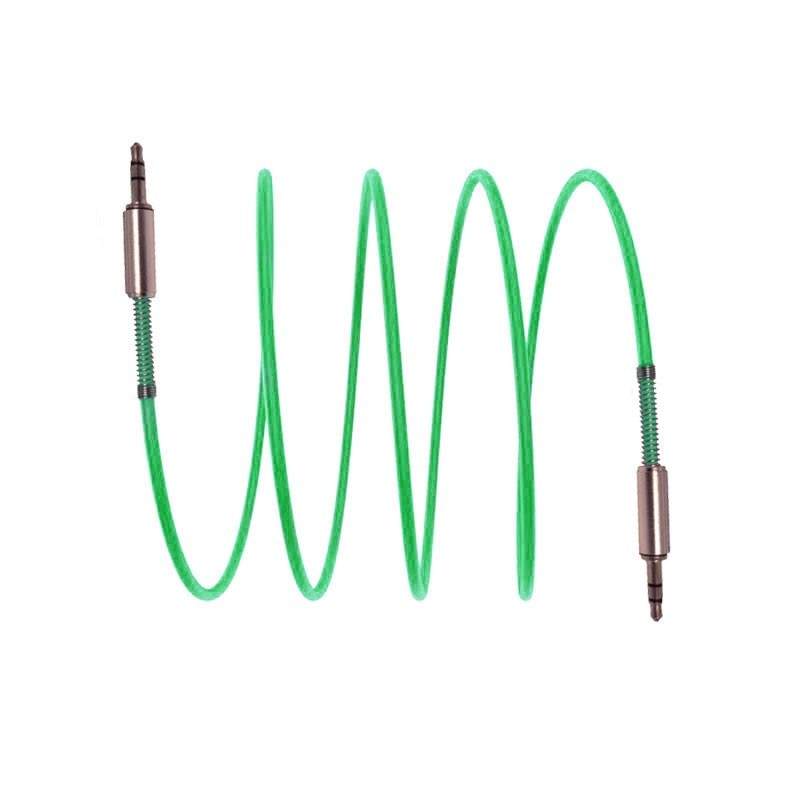 Cablu Audio SIKS®, mufa Jack 3.5 mm, transmisie rapida, compatibilitate multipla, verde Cablu Audio SIKS®, mufa Jack 3.5 mm, transmisie rapida, compatibilitate multipla, verde