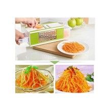 Razatoarea multifunctionala SIKS® fructe, legume si branzeturi, recipient, material rezistent, alb/verde
