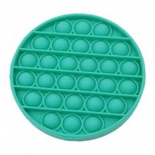 Jucarie antistres SIKS® senzoriala din silicon Pop It Now, pentru copii, impermeabila, forma rotunda, verde