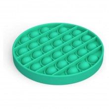 Jucarie antistres SIKS® senzoriala din silicon Pop It Now, pentru copii, impermeabila, forma rotunda, verde