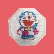 Jucarie pop it senzoriala SIKS® cu bule de silicon, antistres, forma octogonala, model pisica