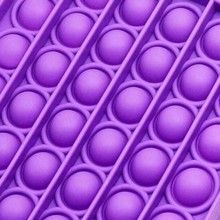 Jucarie senzoriala SIKS® cu bule de silicon Pop It Now, antistres, forma patrata, mov