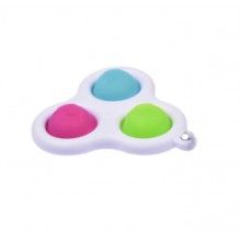 Jucarie SIKS® antistres tip breloc, triunghi, jucarie senzoriala pentru copii si adulti, multicolor