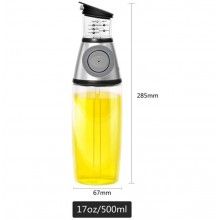 Dispenser inteligent SIKS® pentru ulei/otet, recipient 500 ml din sticla, cu buton