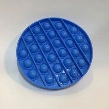 Jucarie antistres SIKS® senzoriala din silicon Pop It Now, pentru copii, impermeabila, forma rotunda, albastru