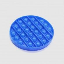 Jucarie antistres SIKS® senzoriala din silicon Pop It Now, pentru copii, impermeabila, forma rotunda, albastru