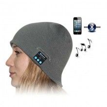 Caciula cu muzica SIKS® cu casti si microfon intergrat, conexiune Bluetooth, tricot, gri inchis