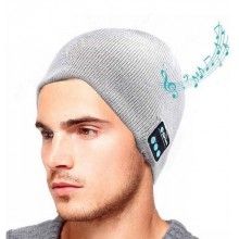Caciula cu muzica SIKS® cu casti si microfon intergrat, conexiune Bluetooth, tricot, gri deschis