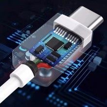 Cablu de date SIKS® USB Type-C, 5A, 1m, alb