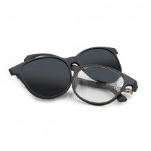 Ochelari de soare magnetici cu toc SIKS®, rama neagra, 5 in 1 Ochelari de soare magnetici cu toc SIKS®, rama neagra, 5 in 1