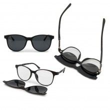 Ochelari de soare magnetici cu toc SIKS®, rama neagra, 5 in 1 Ochelari de soare magnetici cu toc SIKS®, rama neagra, 5 in 1