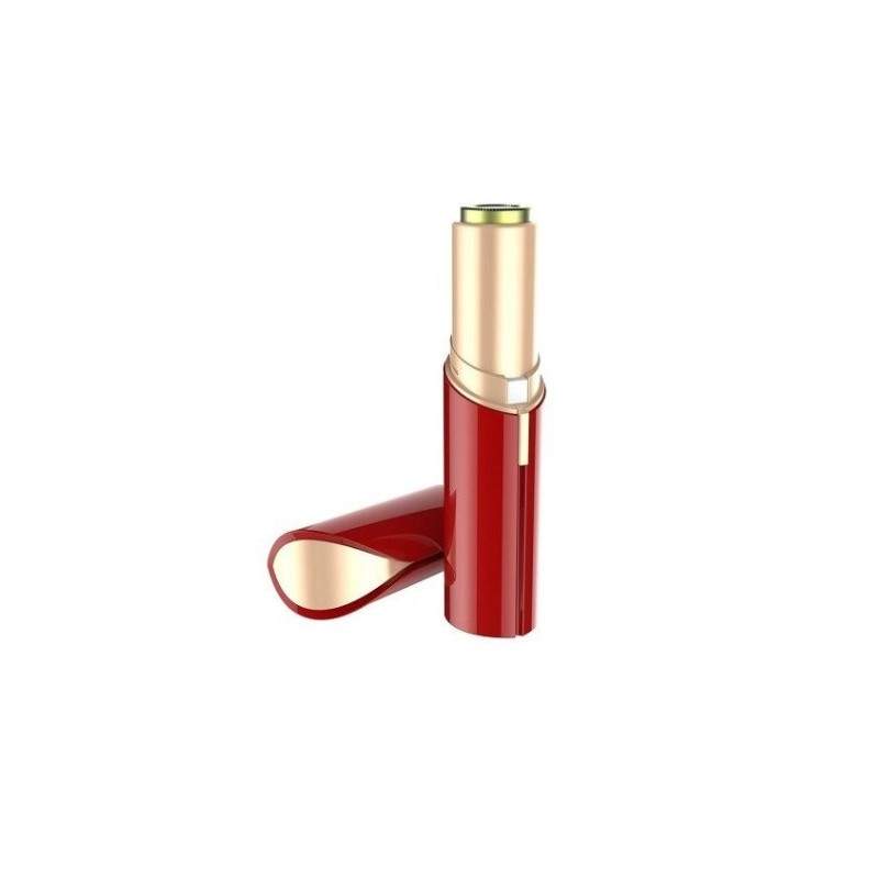 Epilator facial hipoalergenic SIKS® - Aparat pentru indepartarea parului facial pentru dama cu led inclus, rosu