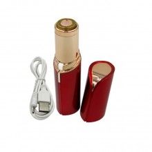 Epilator facial hipoalergenic SIKS® - Aparat pentru indepartarea parului facial pentru dama cu led inclus, rosu
