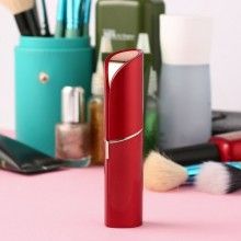 Epilator facial hipoalergenic SIKS® - Aparat pentru indepartarea parului facial pentru dama cu led inclus, rosu
