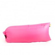 Scaun SIKS® stil sezlong gonflabil roz + cadou rucsac pentru depozitare