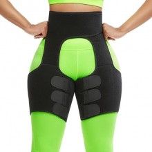 Banda ajustabila SIKS® 3 in 1 pentru modelarea taliei, neopren, talie inalta, negru, 2XL/3XL