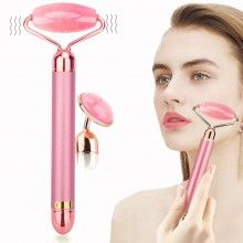 Rola masaj facial SIKS® diminuare riduri, portabil, roz