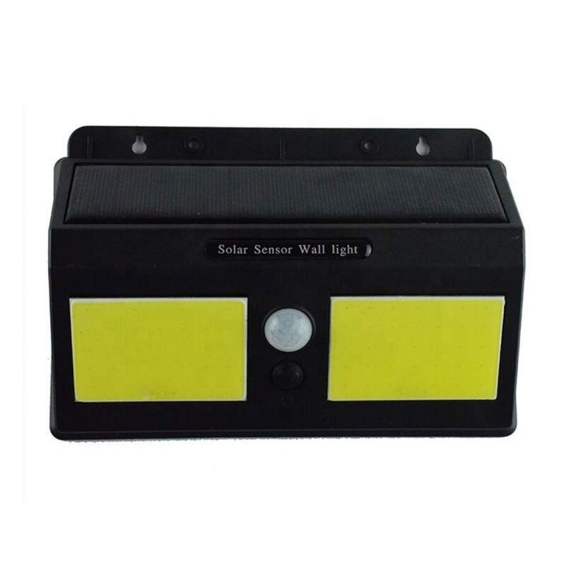 Lampa solara SIKS®, 96 LED COB, lumina led, senzor de miscasre, posibilitate de selectare functii, negru Lampa solara SIKS®, 96 LED COB, lumina led, senzor de miscasre, posibilitate de selectare functii, negru