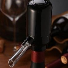 Dispenser automat pentru sticla de vin SIKS®, aerator electric, negru