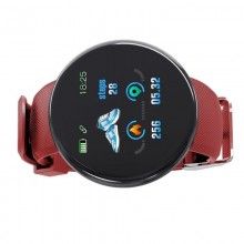 Bratara Fitness SIKS® Smartband Waterproof IP65, Incarcare USB, Bluetooth 4.0, Display Touch Color OLED, rosu