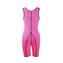 Costum modelator SIKS® corporal, pentru femei, material neopren, marime M, roz