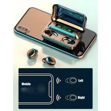 Casti wireless SIKS®, cutie de incarcare cu lanterna, conectare Bluetooth, afisaj digital, negru Casti wireless SIKS®, cutie de incarcare cu lanterna, conectare Bluetooth, afisaj digital, negru