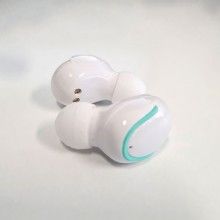 Casti tws wireless SIKS®, afisaj led, sunet HD, albe, bluetooth