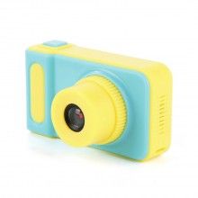 Aparat foto EDAR® pentru copii, galben cu albastru, HD, Card de memorie 8 GB cadou