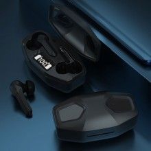 Casti fara fir pentru Gaming SIKS®, wireless, afisaj led, versiune bluetooth 5.1, negre