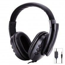 Casti cu microfon SIKS®, gaming, stereo, cu fir, negre, pentru Playstation / Slim / Pro / Xbox One / Nintendo Switch