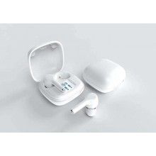 Casti Wireless SIKS® Bluetooth 5.0, apel hands-free, carcasa pentru incarcare, albe