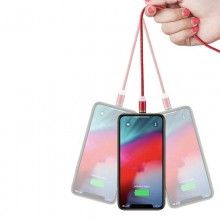 Cablu de incarcare SIKS® 3in1, magnetic, Lightning, Micro-USB, Type-C, Rosu